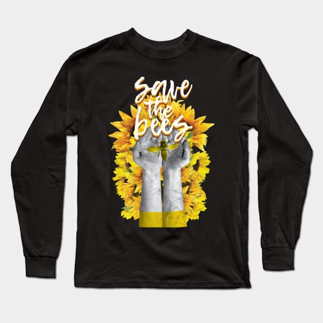 Save The Bees Long Sleeve T-Shirt by avshirtnation